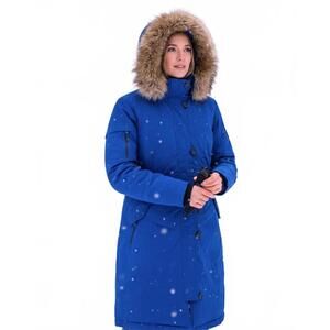 Alpinetek China Women Warm Parka Duck Down Royal Blue Sz XL